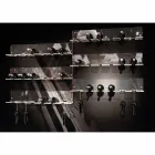 Wall Bottle Holder for 6 Bottles in Plexiglass Made in Italy - Canberra Viadurini