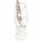 Modern Candle Holder in White Carrara Marble and Brass Made in Italy - Allan Viadurini