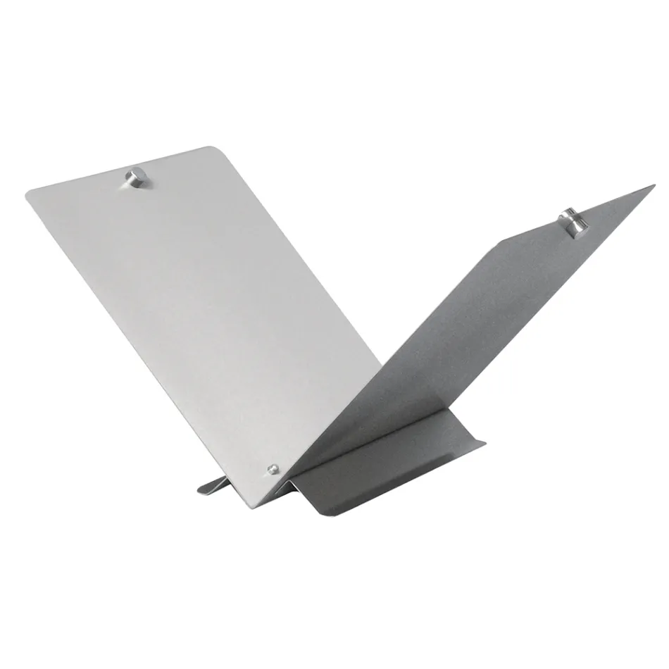 Wood holder in the shape of an open book in metal or steel Made in Italy - Falco Viadurini