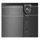 Cylindrical log holder in regenerated leather with Tonda Firestyle wheels Viadurini