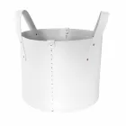 Cylindrical log holder in regenerated leather with Tonda Firestyle wheels Viadurini