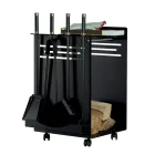 Wood holder with tool holder with 4 integrated accessories Made in Italy - Owl Viadurini