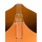 Indoor firewood holder with wheels in Fabia modern regenerated leather Viadurini