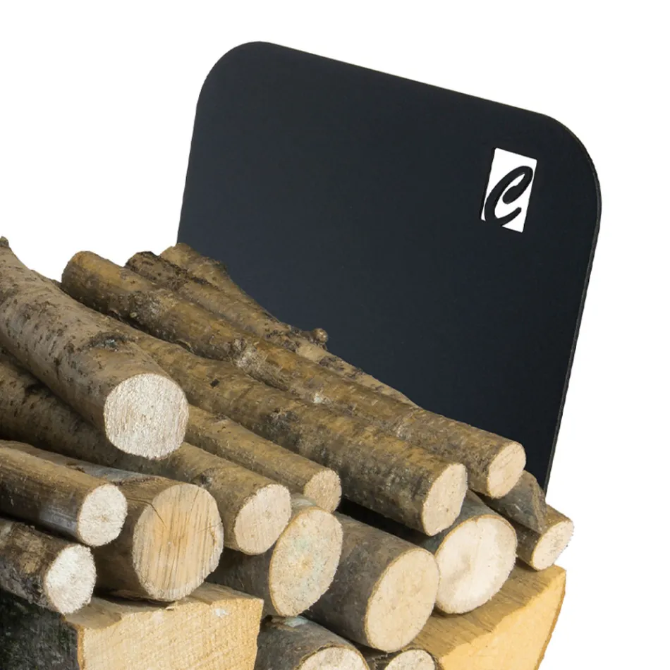 Indoor Firewood Holder in Steel with 3 Accessories Made in Italy - Nelumbo Viadurini