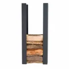 Steel wall / floor firewood holder, design, PLDU Caf Design Viadurini