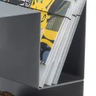 Design Log Holder for Indoors in Grey Steel Made in Italy - Tramontana Viadurini