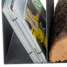 Design Log Holder for Indoors in Grey Steel Made in Italy - Tramontana Viadurini