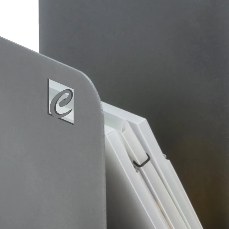 Design Log Holder for Indoors in Grey Steel Made in Italy - Tramontana Viadurini