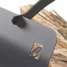 Steel Log Holder with High Quality Handle Made in Italy - Luna 2020 Viadurini