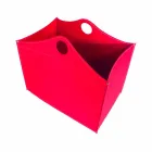 Log holder in regenerated leather with WoodBag wheels made in Italy Viadurini