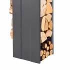 Design Firewood Holder with 4 Interior Tools Made in Italy - Janet Viadurini