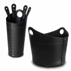 Firewood holder, iron holder and irons for Nicad leather, made in Italy Viadurini