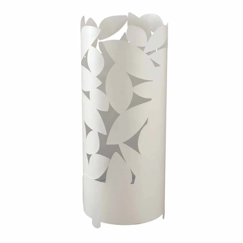 Design Umbrella Stand with the Shape of Iron Leaves Made in Italy - Piumotto Viadurini
