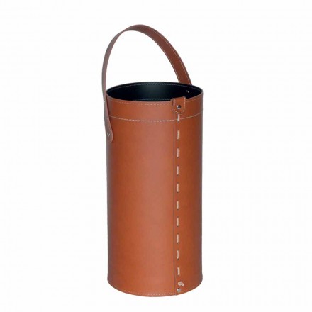 Design umbrella stand in Regen regenerated leather, made in Italy Viadurini