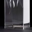 Design Umbrella Stand in Transparent Plexiglass with Engraved Leaves - Kanno Viadurini