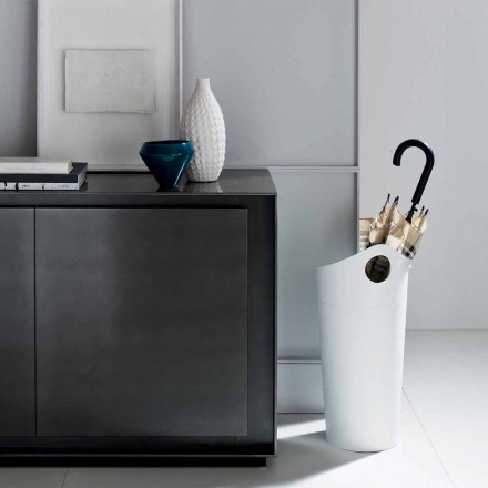 Umbrella stand in regenerated leather of Pluvia handmade design Viadurini