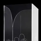 Transparent Plastic Umbrella Stand with Engraved Stylized Leaves - Florino Viadurini
