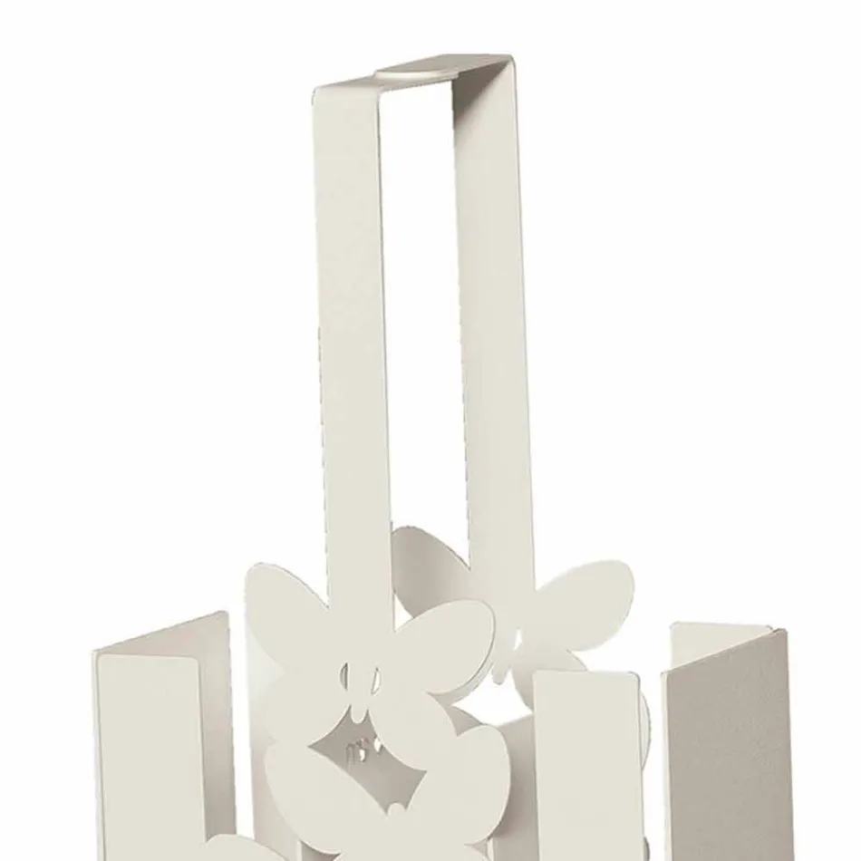 Modern Table Cutlery Holder in White, Beige or Ivory Iron Made Italy - Laida Viadurini