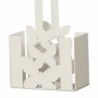 Modern Table Cutlery Holder in White, Beige or Ivory Iron Made Italy - Laida Viadurini
