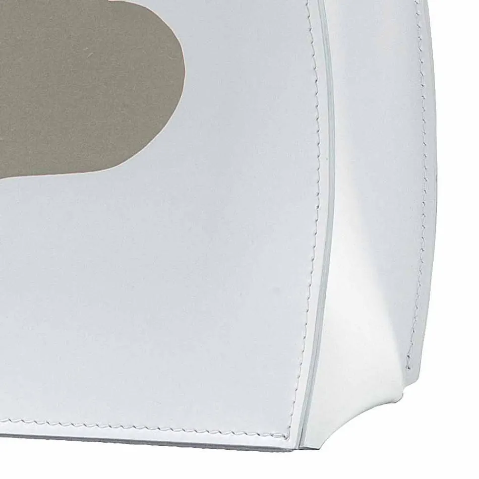 Design magazine rack in leather with a modern Beatrice design Viadurini