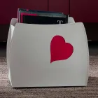 Design magazine rack in leather with a modern Beatrice design Viadurini