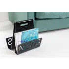 Black or Transparent Plexiglass Design Magazine Rack Made in Italy - Omar Viadurini