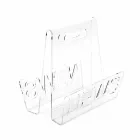 Black or Transparent Plexiglass Design Magazine Rack Made in Italy - Omar Viadurini