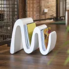 Modern Colored Polyethylene Magazine Rack Made in Italy - Munoz Viadurini