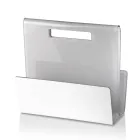 Lounge Magazine Rack in Colored Acrylic Crystal Made in Italy - Osafo Viadurini
