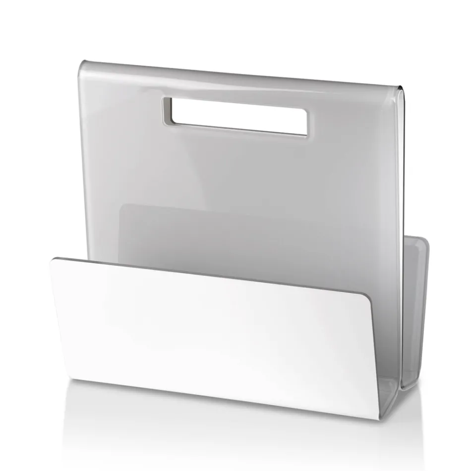 Lounge Magazine Rack in Colored Acrylic Crystal Made in Italy - Osafo Viadurini