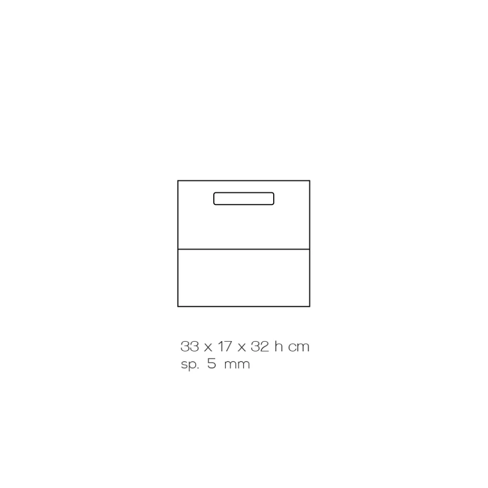 Lounge Magazine Rack in Colored Acrylic Crystal Made in Italy - Osafo Viadurini