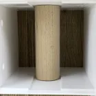 Bathroom Roll Holder in White Corian or with Black Inserts Italian Design - Elono Viadurini