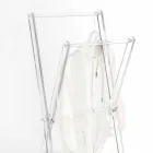 Design Floor Towel Rack in Transparent Plexiglass or with Wood - Stendio Viadurini