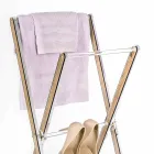Design Floor Towel Rack in Transparent Plexiglass or with Wood - Stendio Viadurini