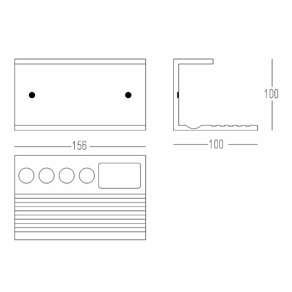 Toothbrush holder in White or Black Corian, Design Bathroom Accessory - Elono Viadurini