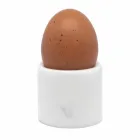 Design Egg Cup in White Carrara Marble Made in Italy, 2 Pieces - Picca Viadurini