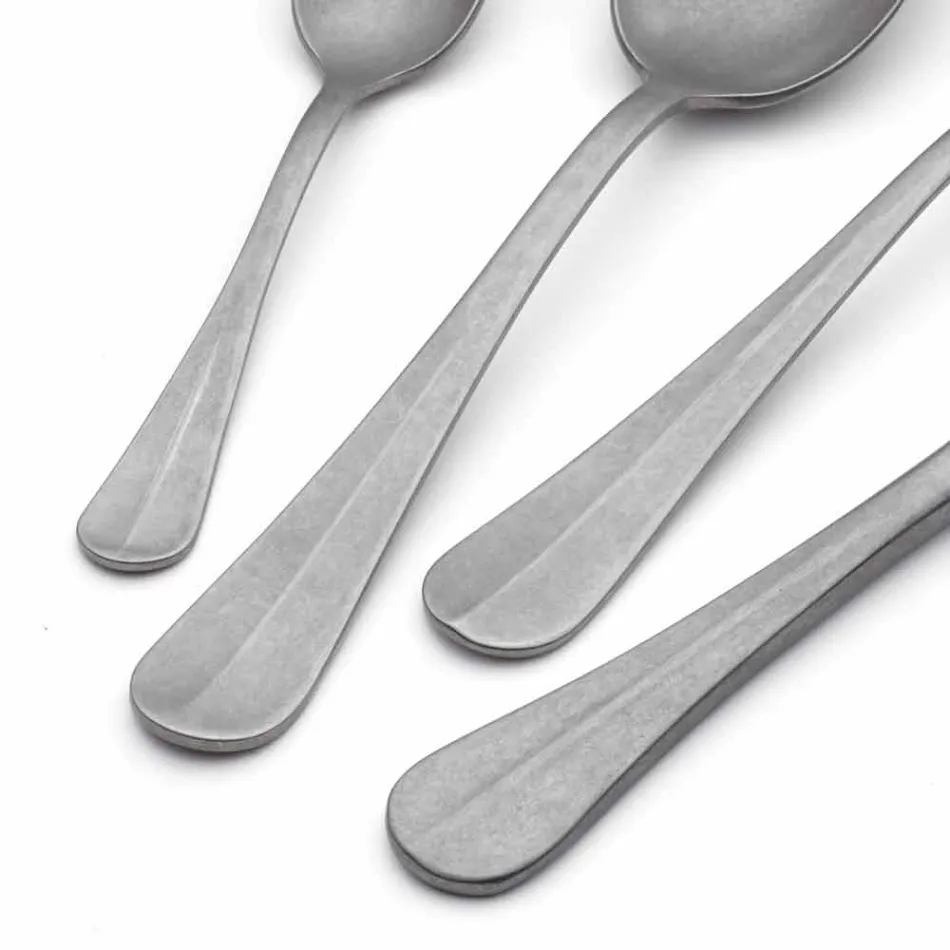 Luxury Design Steel Cutlery Vintage Colored Effect 24 Pieces - Tigger Viadurini