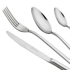 Polished Stainless Steel Cutlery Empty Handle Modern Design 24 Pcs - Tail Viadurini
