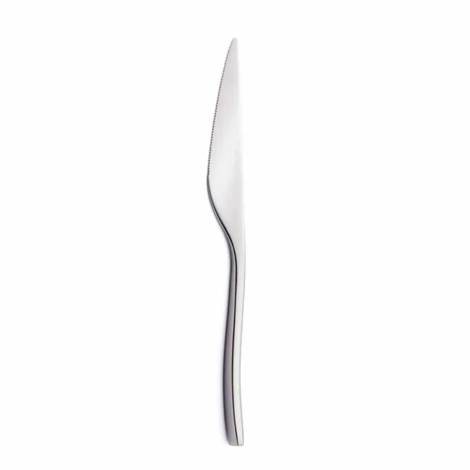 24 Piece Luxury Design Cutlery in Sandblasted or Colored Polished Steel - Timidy Viadurini