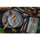 24 Piece Luxury Design Cutlery in Sandblasted or Colored Polished Steel - Timidy Viadurini