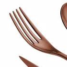 24 Piece Luxury Design Cutlery in Sandblasted or Colored Polished Steel - Timidy Viadurini