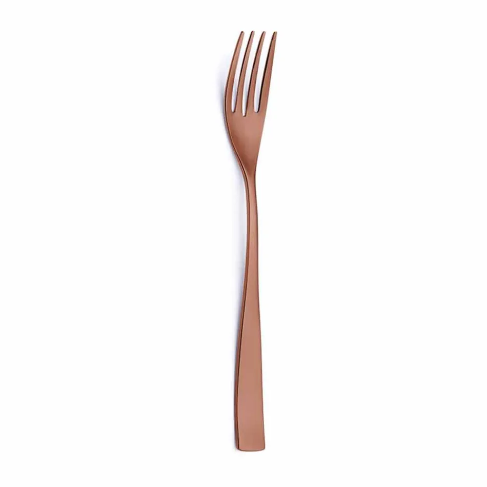 24 Piece Luxury Design Cutlery in Sandblasted or Colored Polished Steel - Timidy Viadurini