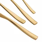 24 Piece Luxury Design Cutlery in Sandblasted or Colored Polished Steel - Timidy Viadurini