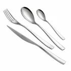 24 Piece Luxury Design Cutlery in Sandblasted or Colored Polished Steel - Timidy Viadurini
