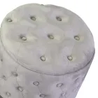 Pouf with Container Covered in Capitoné Velvet with Buttons - Arcipelago Viadurini