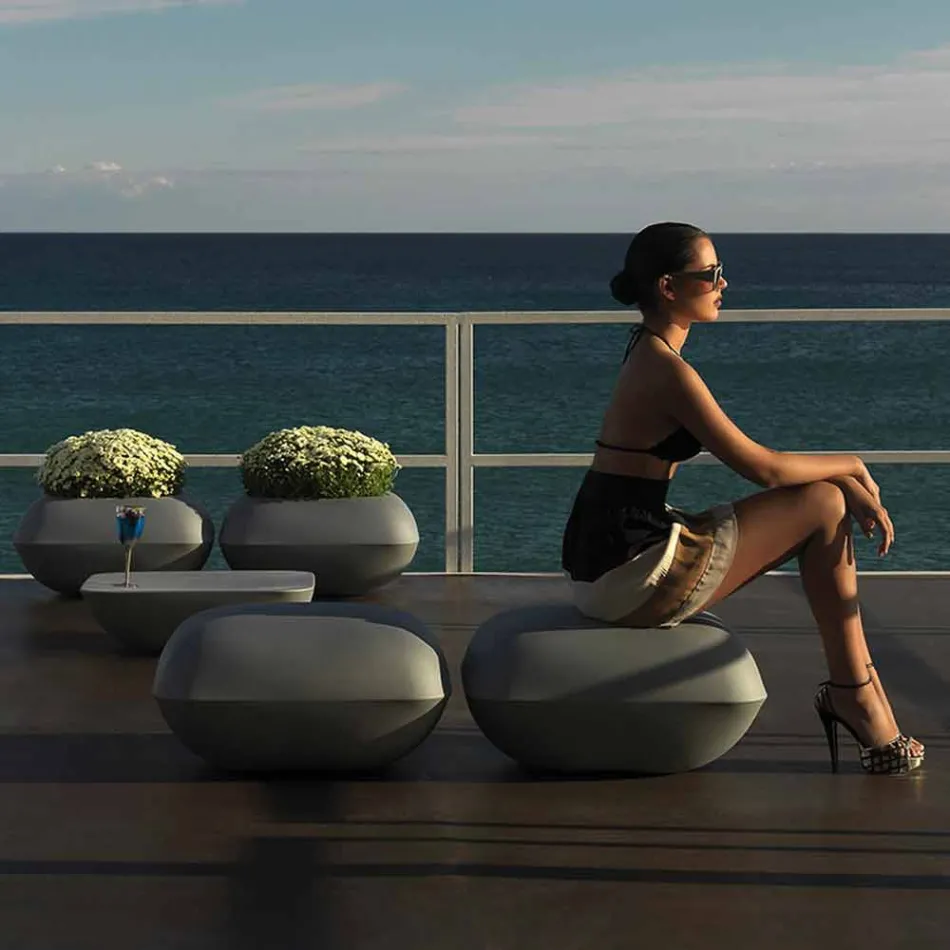 Pillow by Vondom design outdoor pouf in polyethylene. 67x67 cm Viadurini