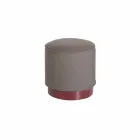 Pouf for Outdoor, in Polyethylene and Fabric or Leather - Mara Slide Viadurini