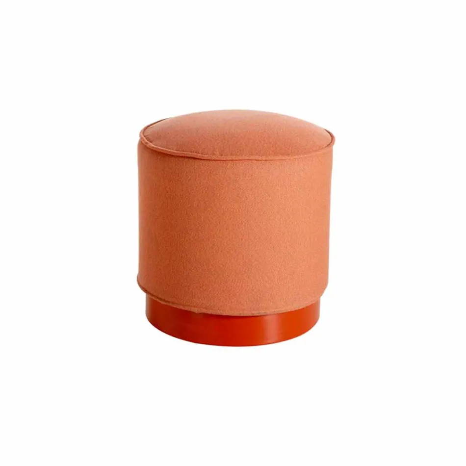 Pouf for Outdoor, in Polyethylene and Fabric or Leather - Mara Slide Viadurini