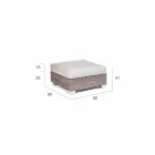 Pouf modern exterior in grey-taupe Jaco polyethylene, handmade Viadurini
