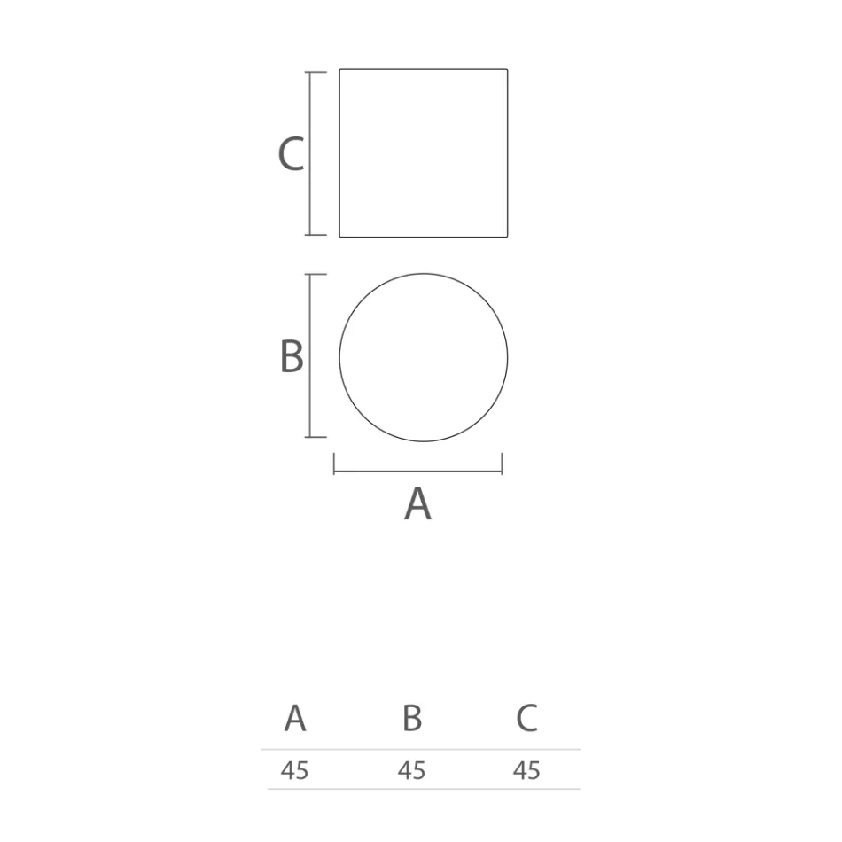 Cylindrical Garden Pouf in Colored Polyethylene Made in Italy - Viky Viadurini